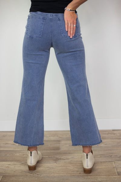 Blackberry Acid Wash Crop Denim