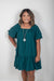 Forest Green Ruffled Bottom Dress