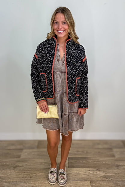 Chocolate Corduroy Dress styled