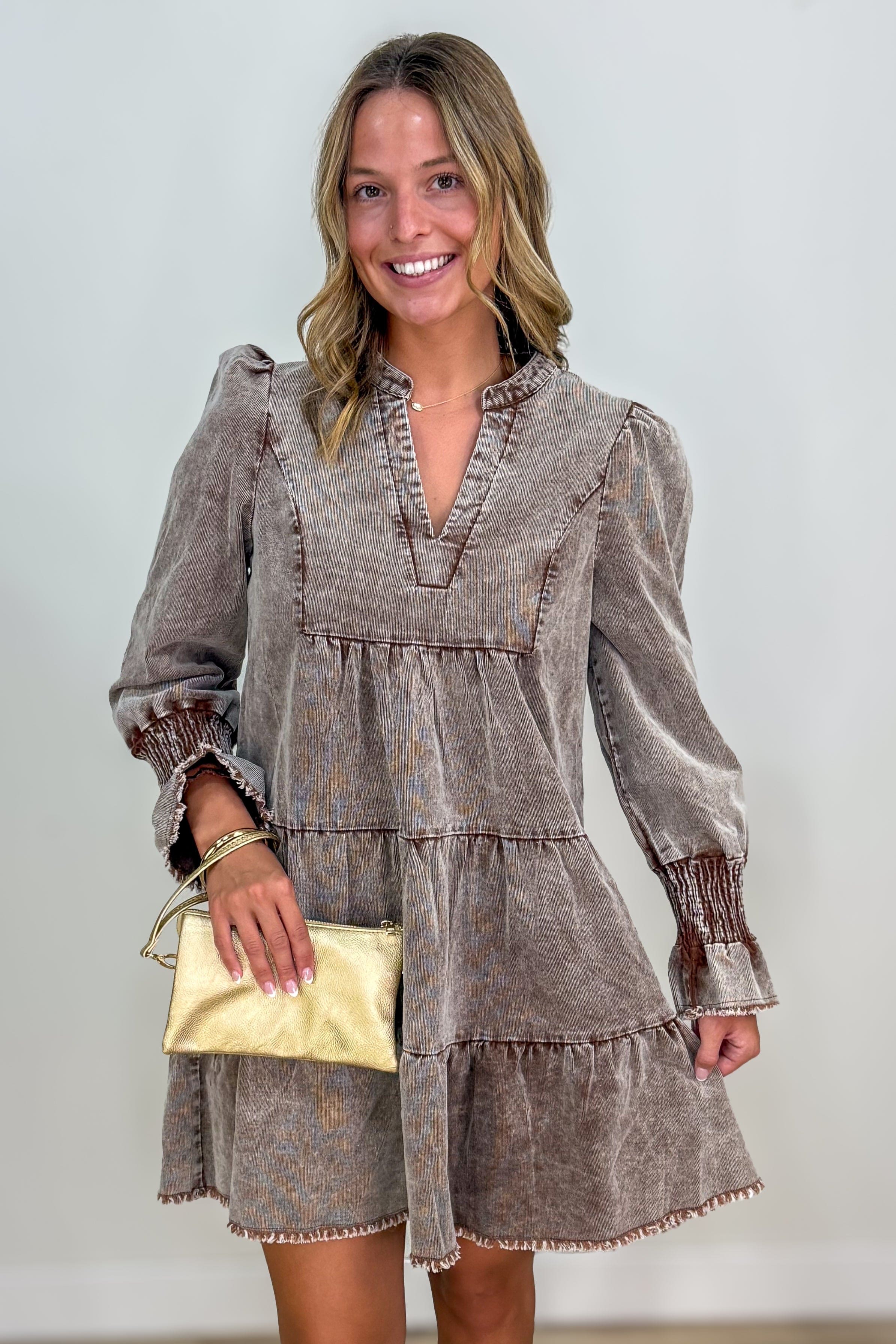 Chocolate Corduroy Dress
