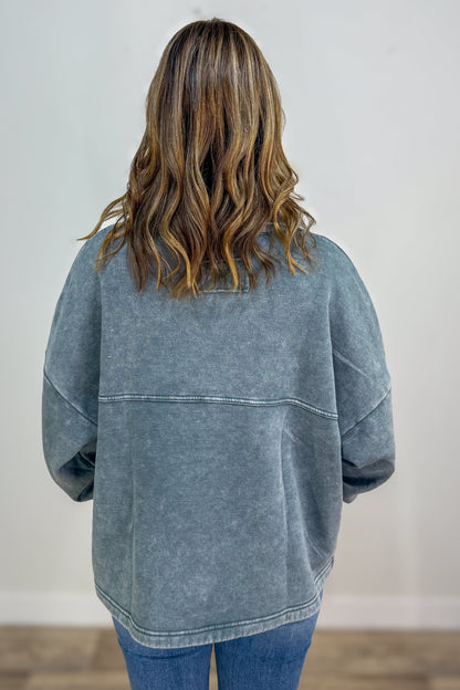 Ash Jade Fleece Cropped Shacket back