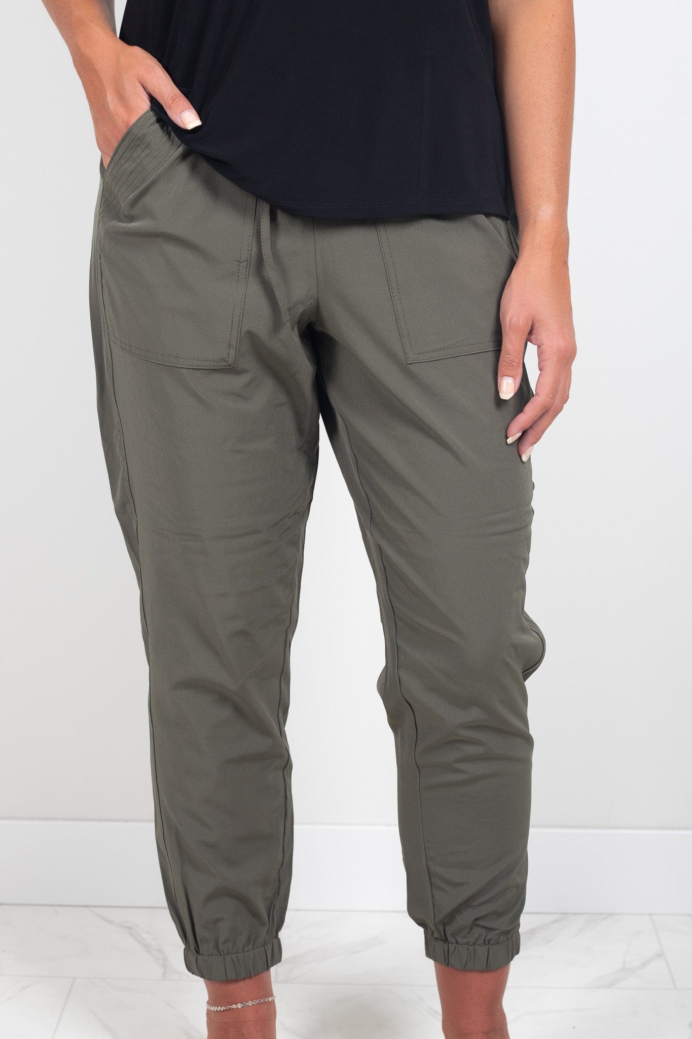 Olive Travel Stretch Jogger