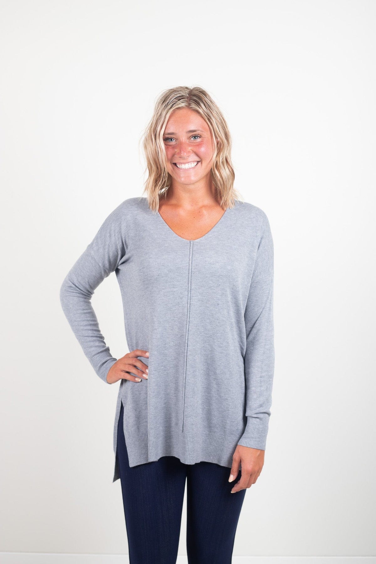 Heather Grey Favorite Butter Soft Sweater