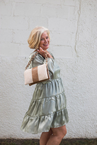 Olive Shimmer Dress
