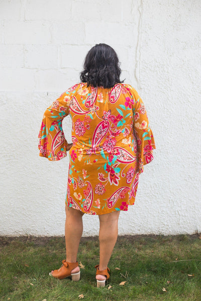 Marigold Pink Paisley Dress