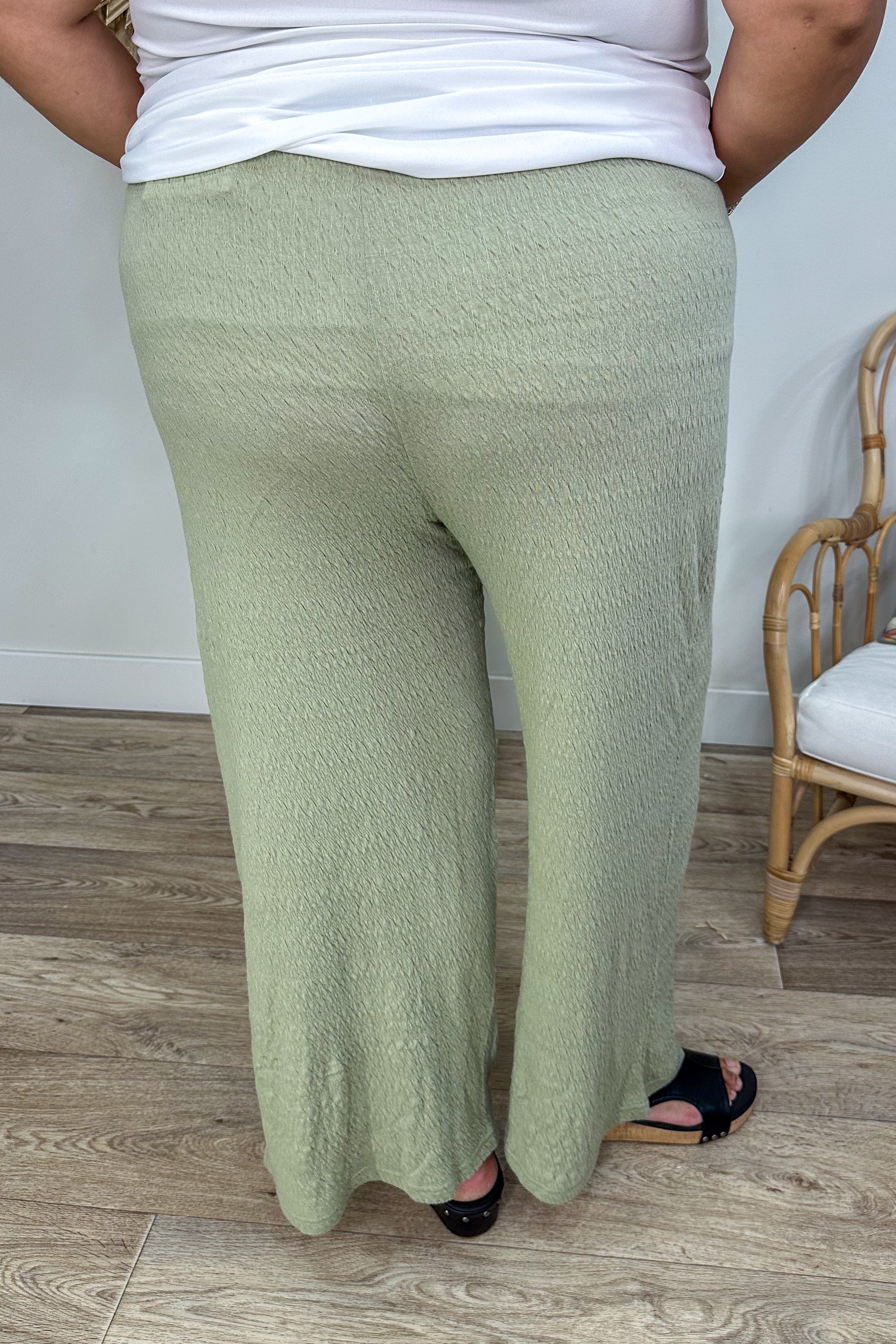 Sage Isla Pucker Knit Pant back