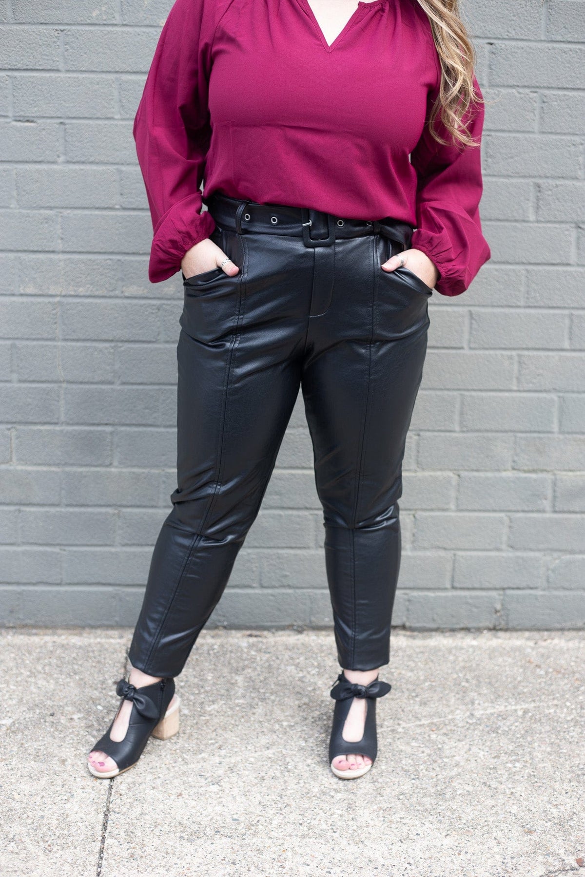Black Belted Trouser Pant