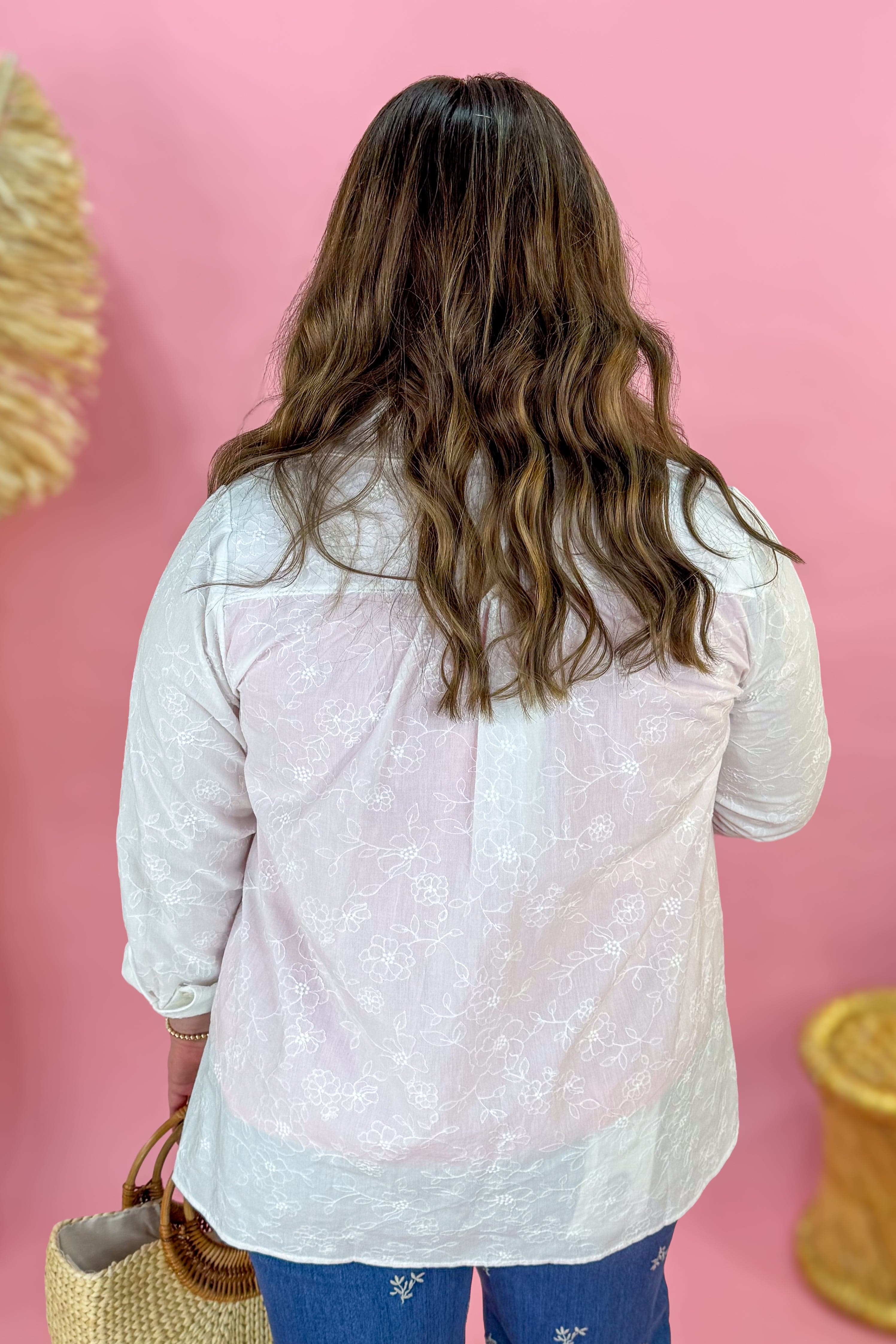 Off White Softstitch Button Up Top Back