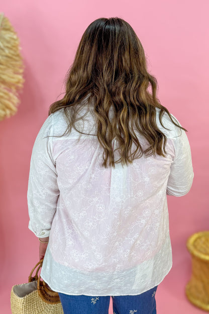 Off White Softstitch Button Up Top Back