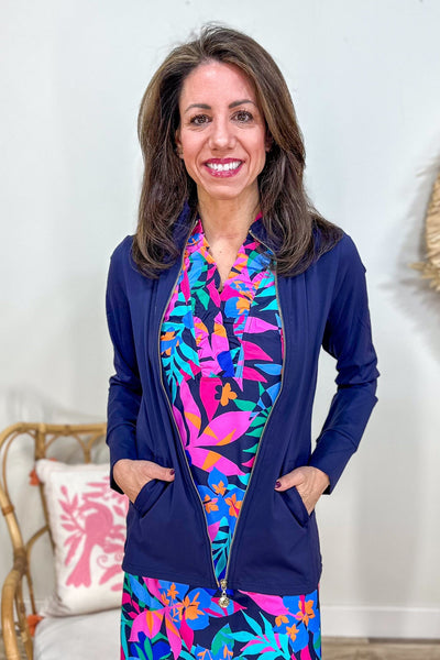 SALE-Discontinued Navy Penelope Full-Zip Jacket