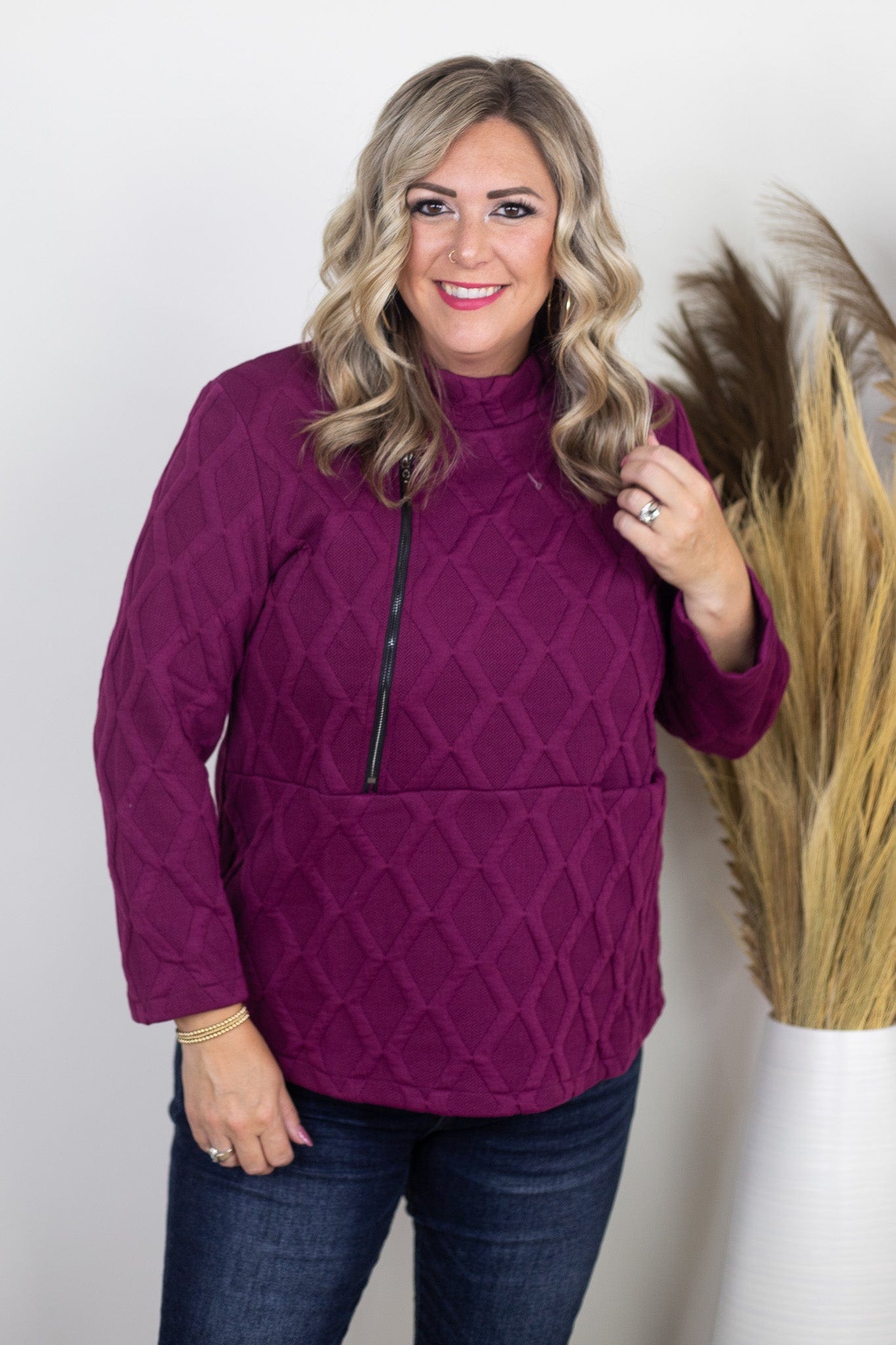 Plum Cozy Diamond Popover