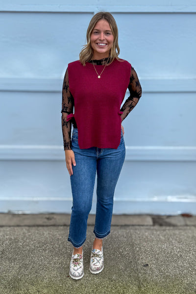 Black Lace Layering Top styled