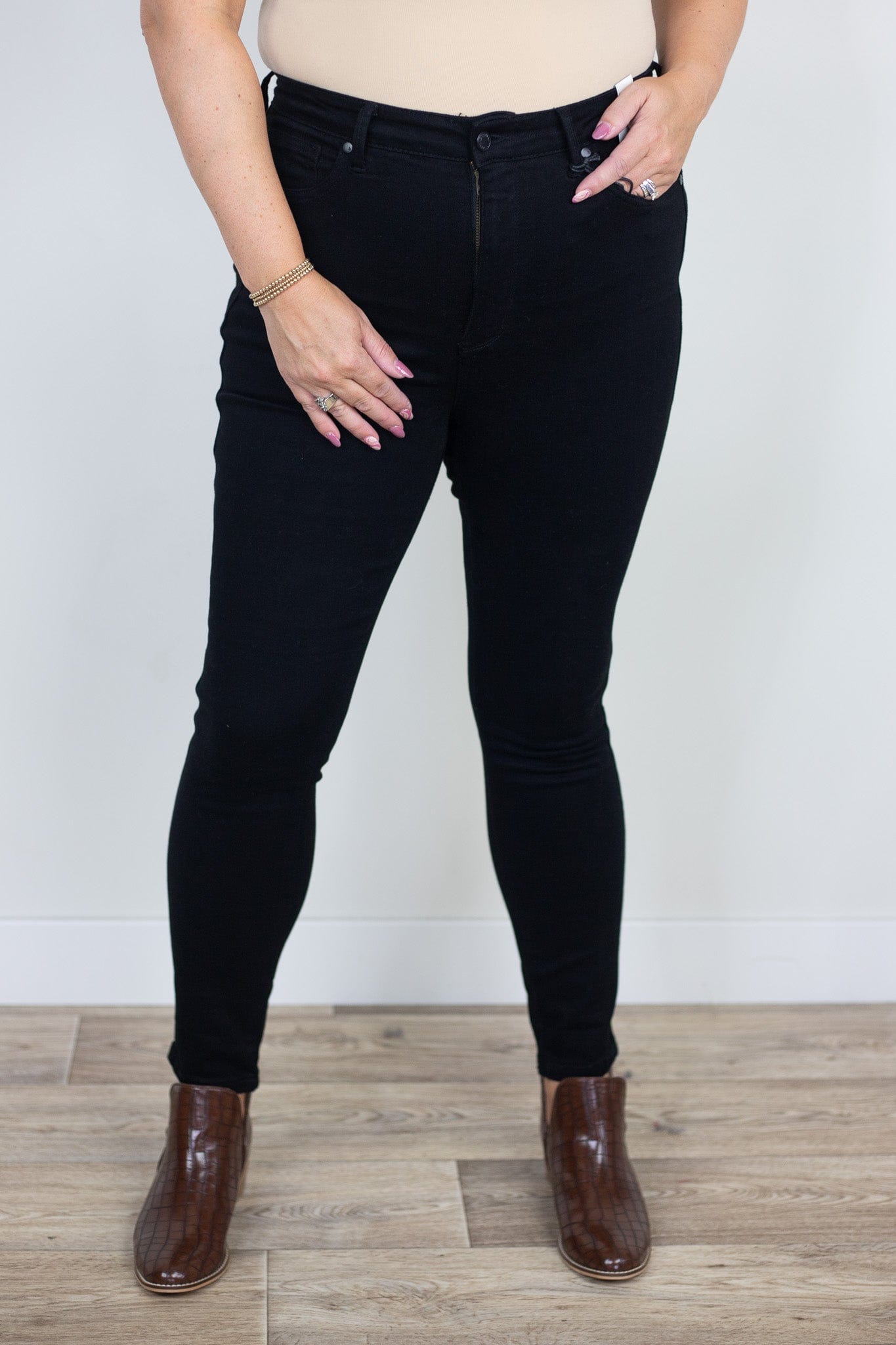 Black Tummy Control Classic Skinny