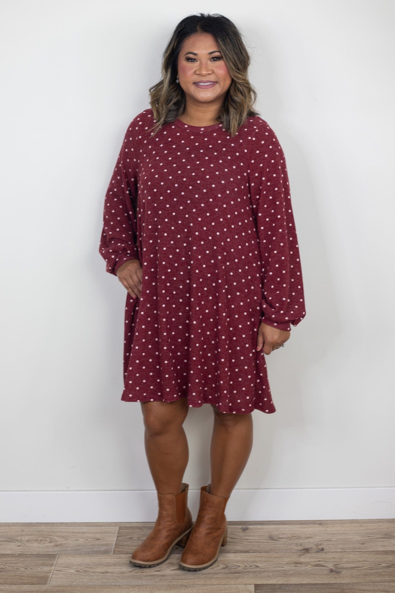 Red Dots & Love A-Line Dress