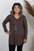 Everyday Brown V-Neck Long Sleeve Top