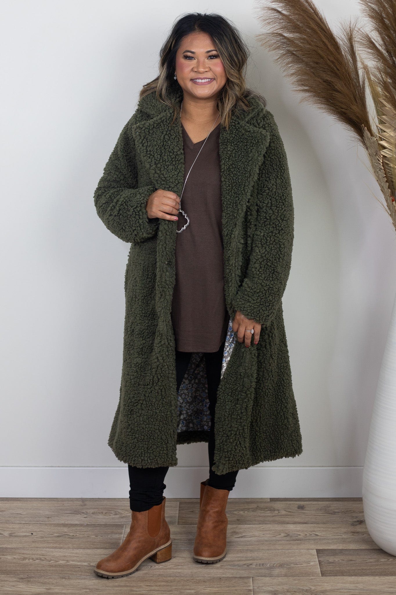 Olive Plush Jacket
