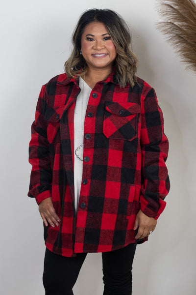 Winter Classic: Red & Black Buffalo Plaid - Red White & Denim