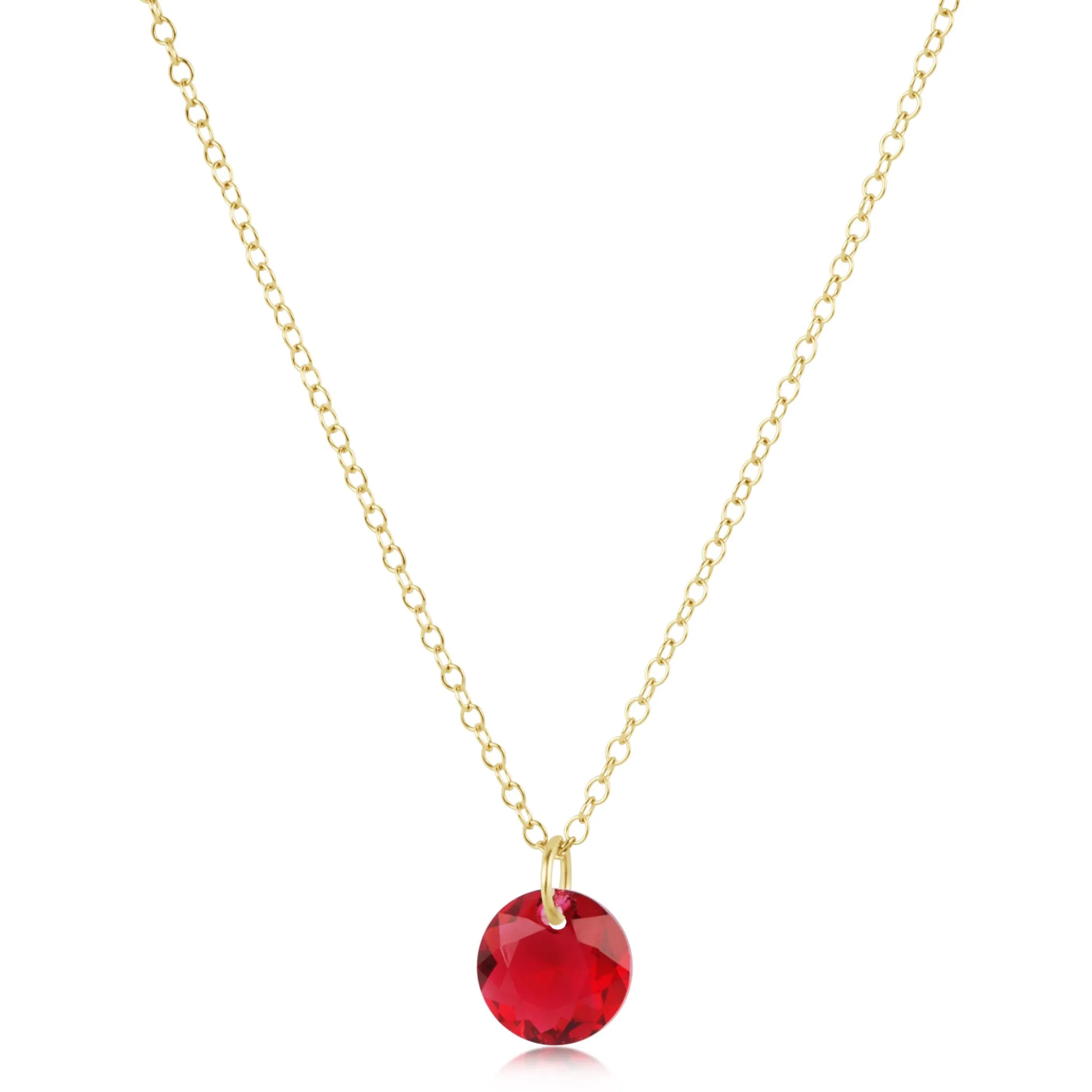 16" Necklace Gold - Reflection  Small Charm - 07