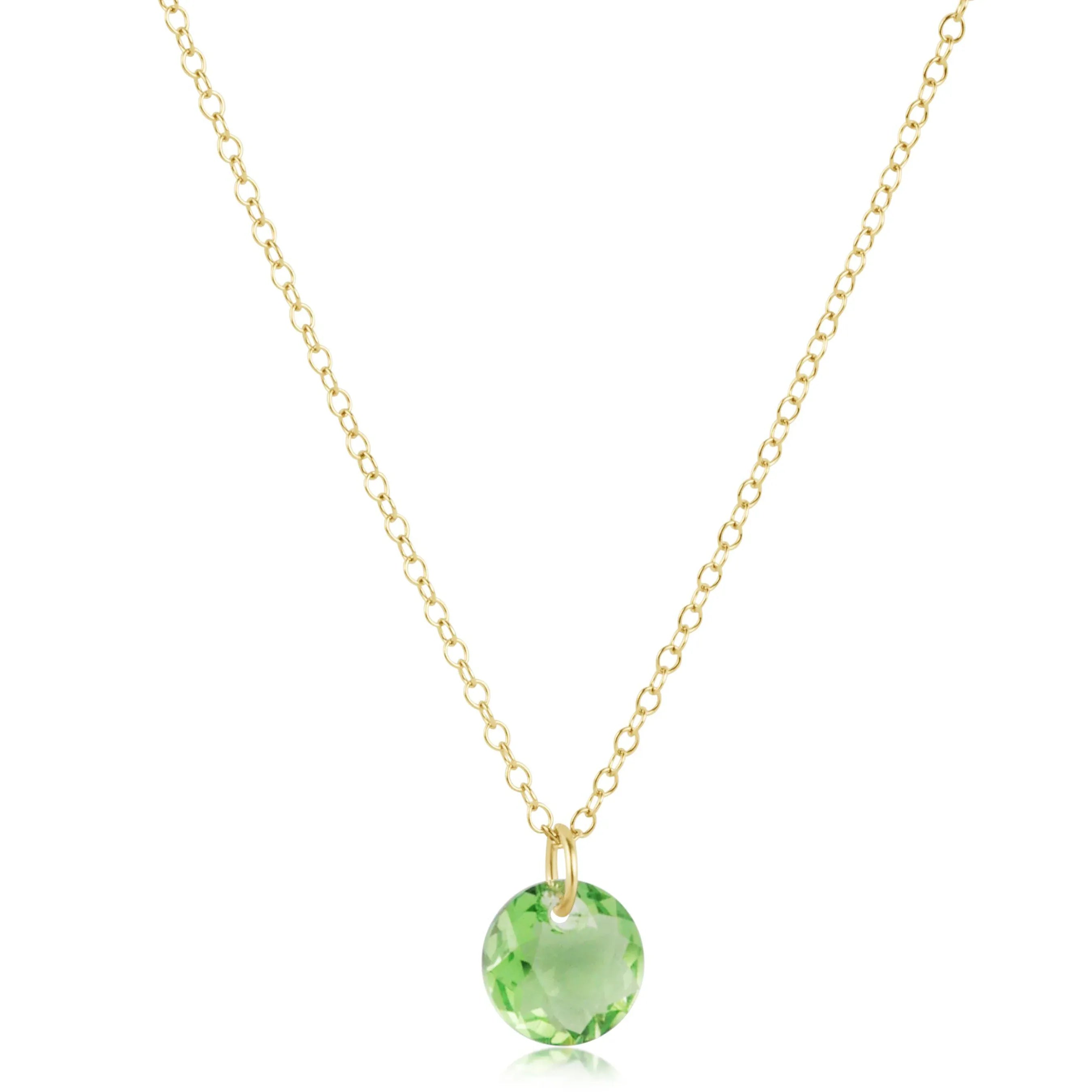 16" Necklace Gold - Reflection  Small Charm - 08