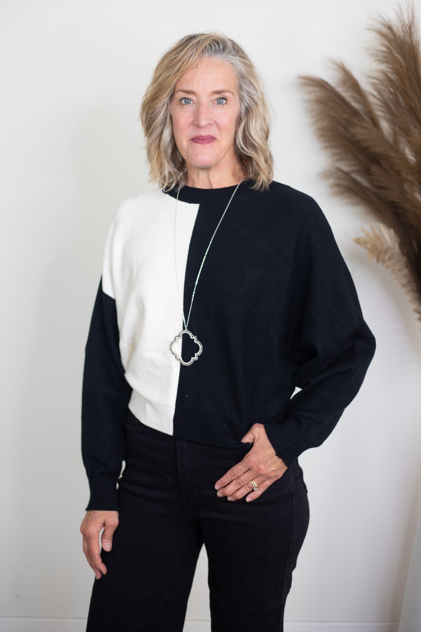 Black & White Block Sweater