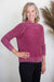 Burgundy Chunky Ribbed Slouchy Sweater