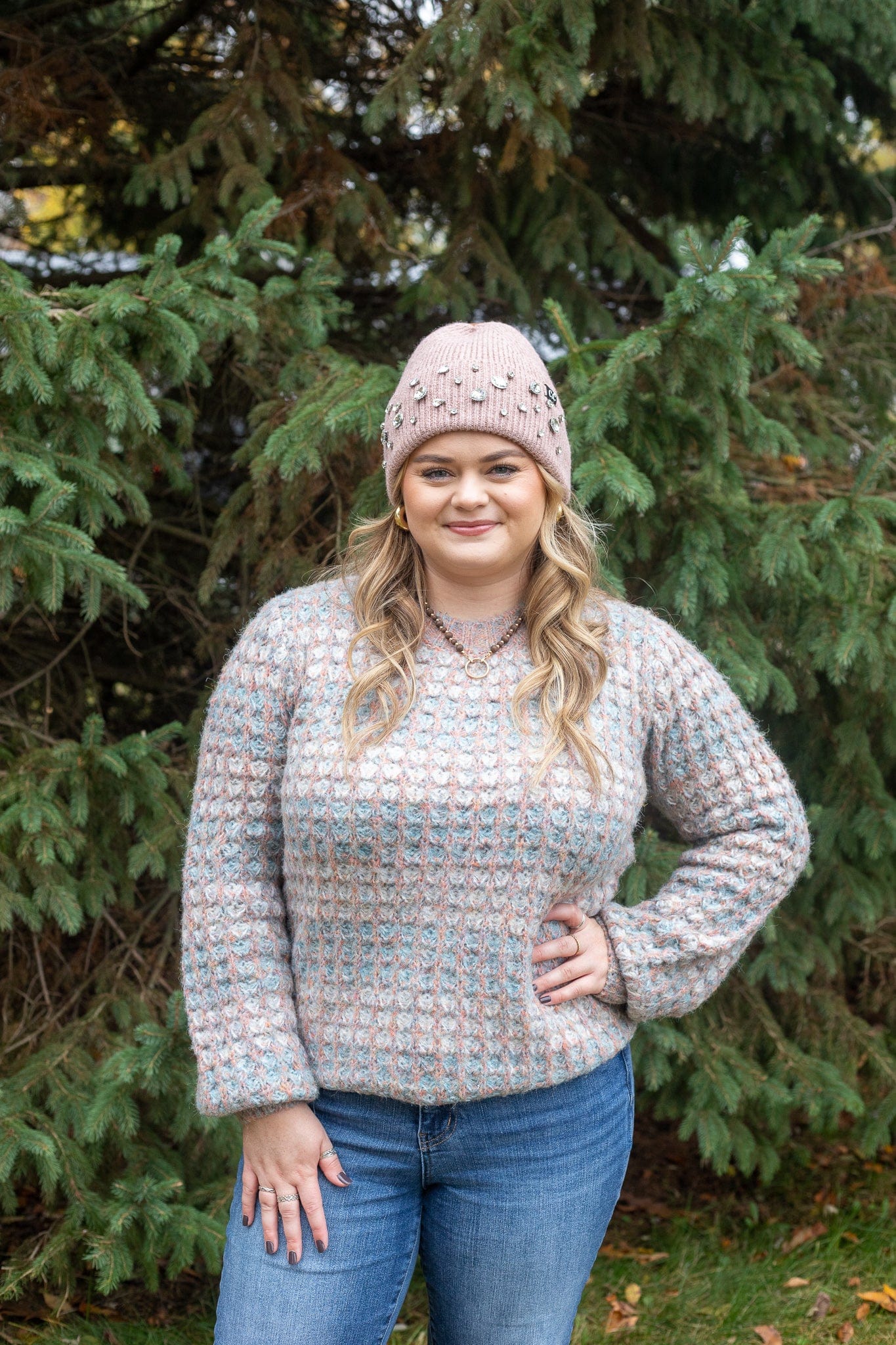 Blush Mix Stripe Sweater
