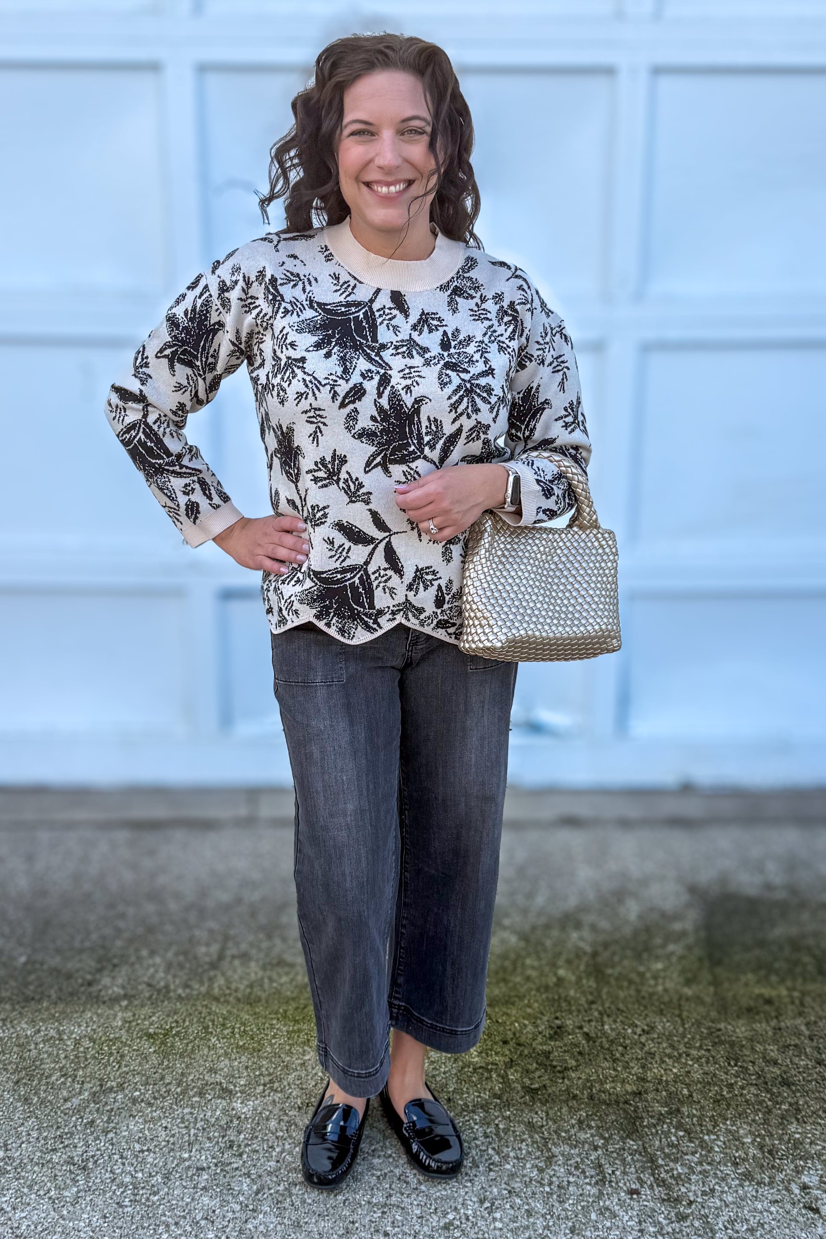 Black Crinkle Patent-Penny For Your Thoughts styled
