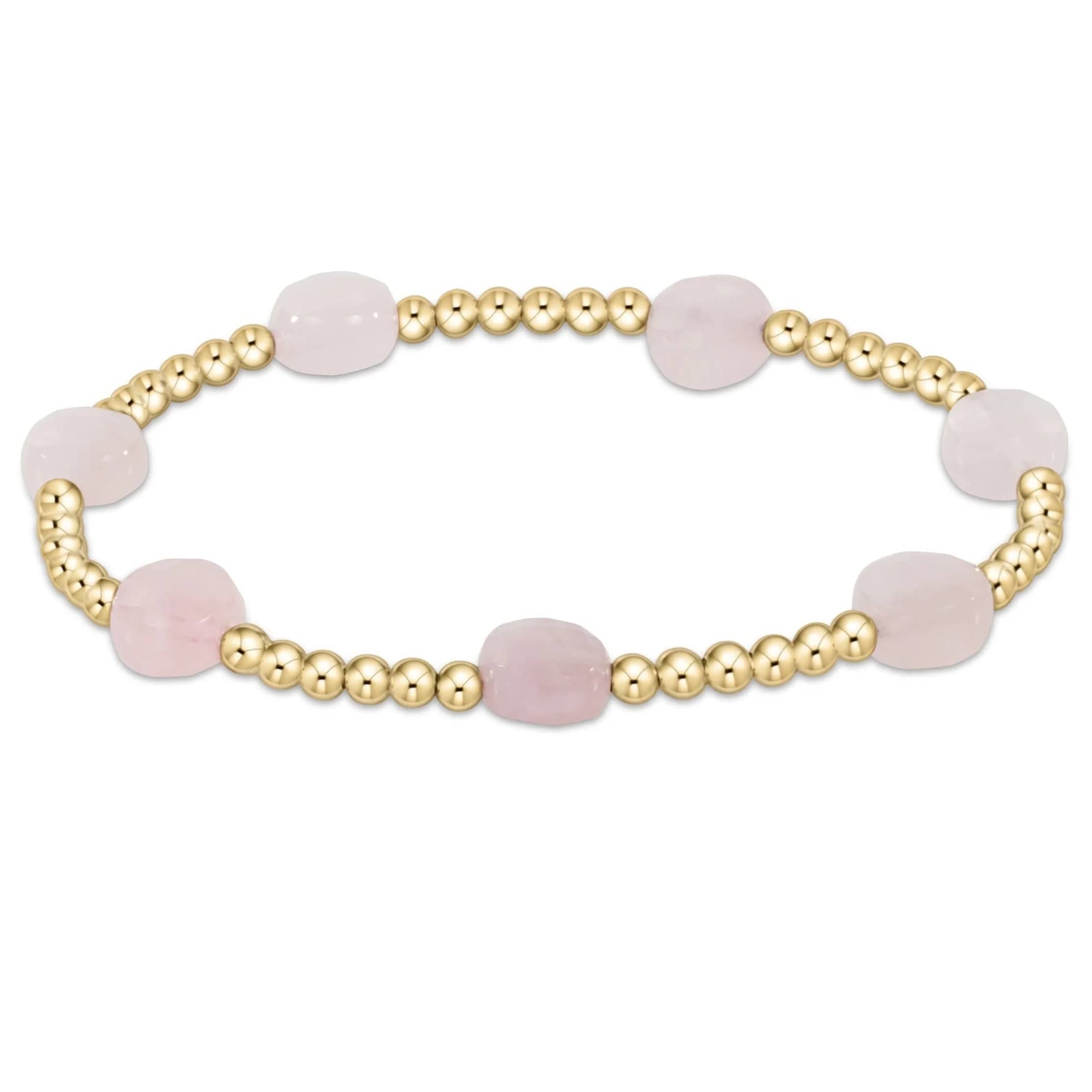 Admire Gold 3mm Bracelet - Pink Opal