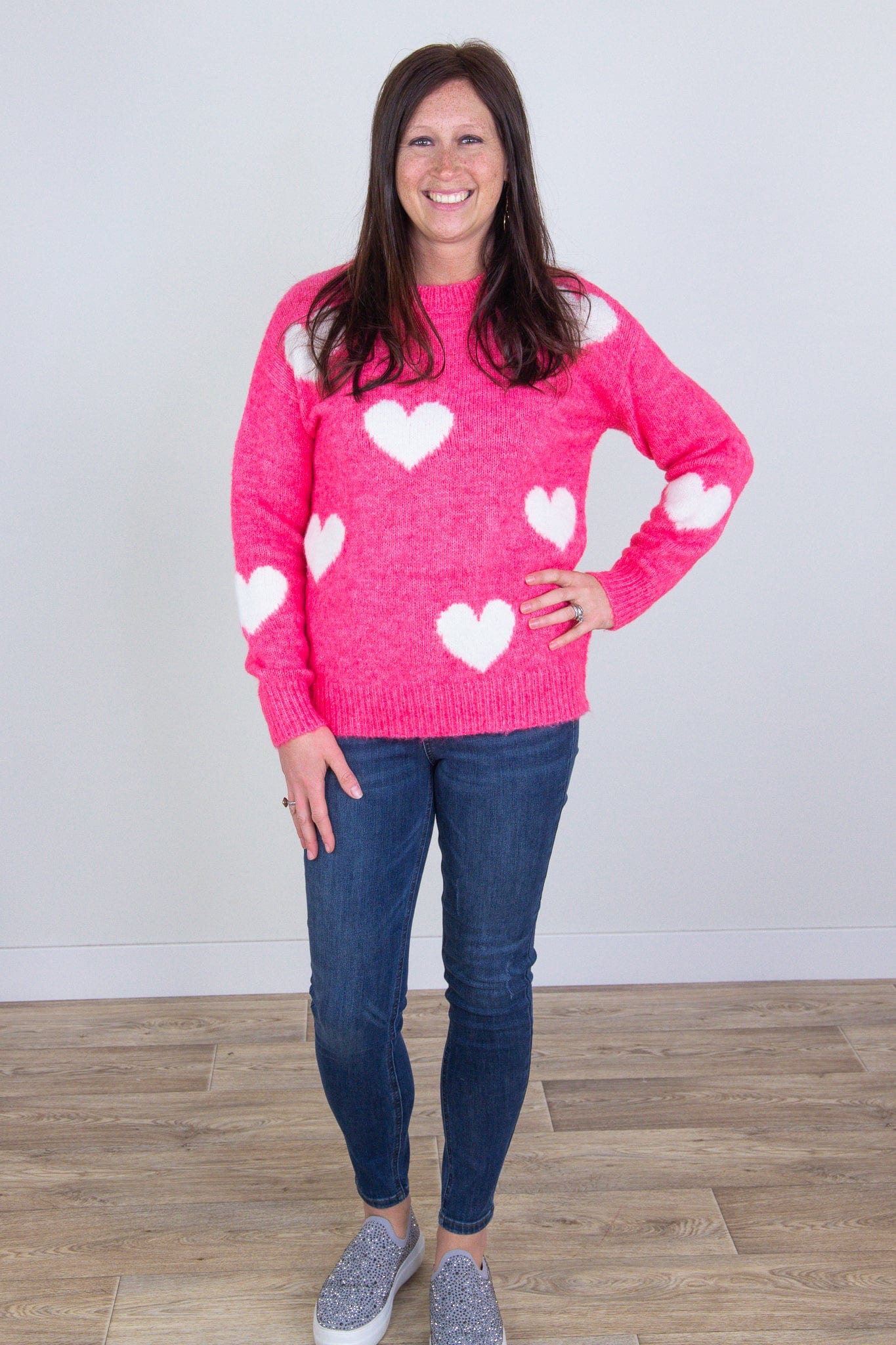 Heart discount pullover sweater