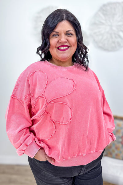 Watermelon Flower Patch Detail Sweatshirt
