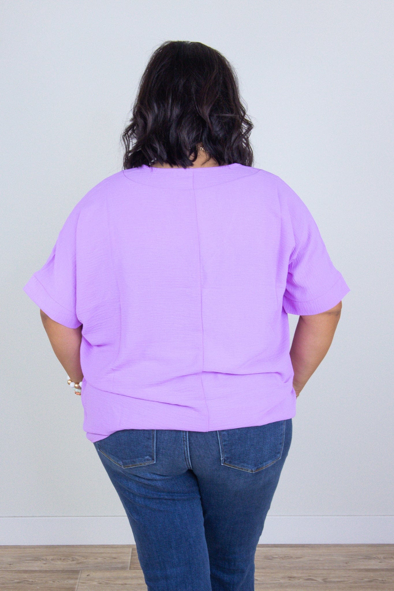 Bright Lavender Breezy Blouse Baack