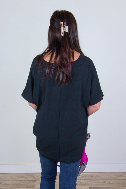 Black Breezy Blouse Back 2