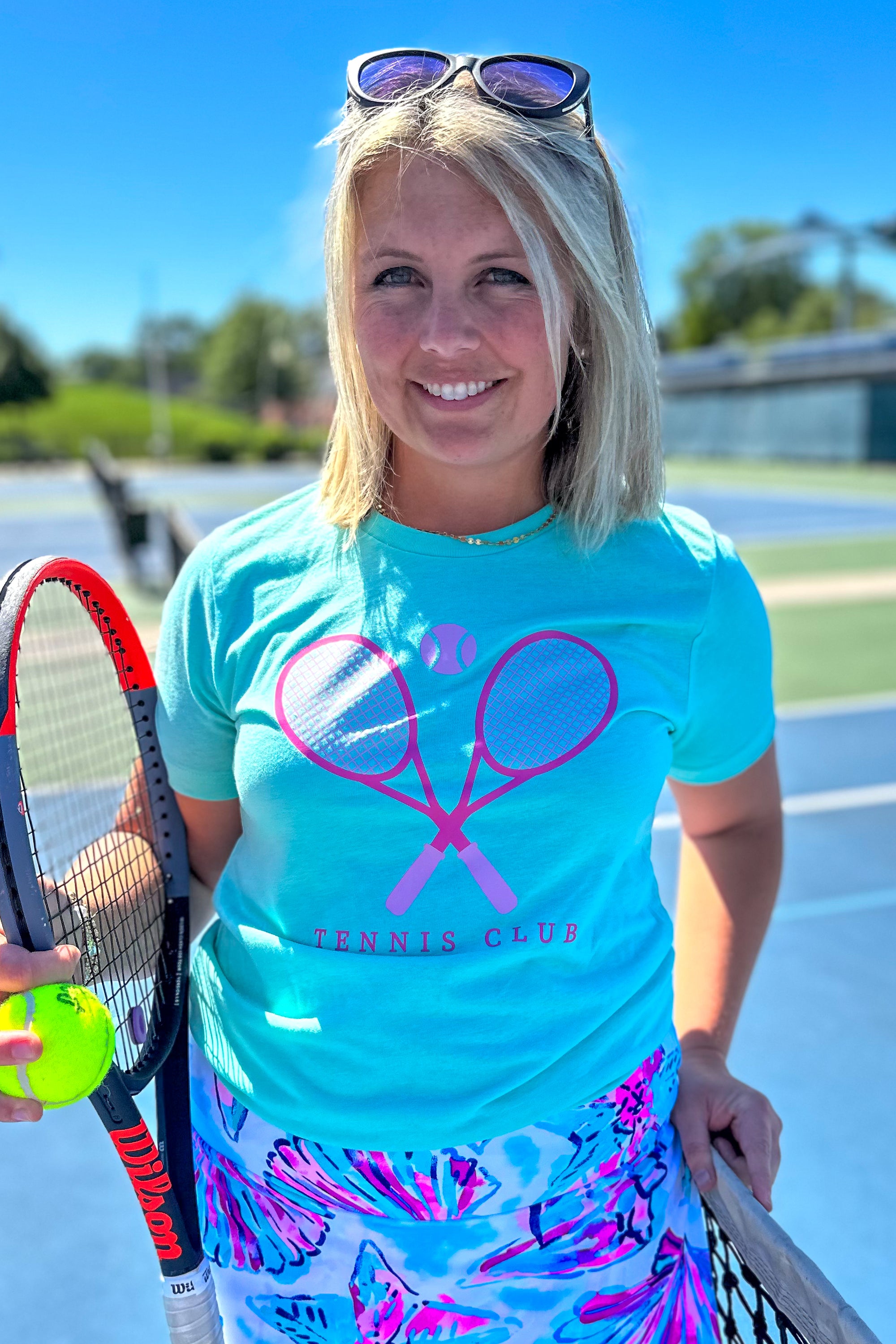 Heather Mint Tennis Club T-Shirt