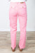 Pink Dyed Cargo Straight Jeans