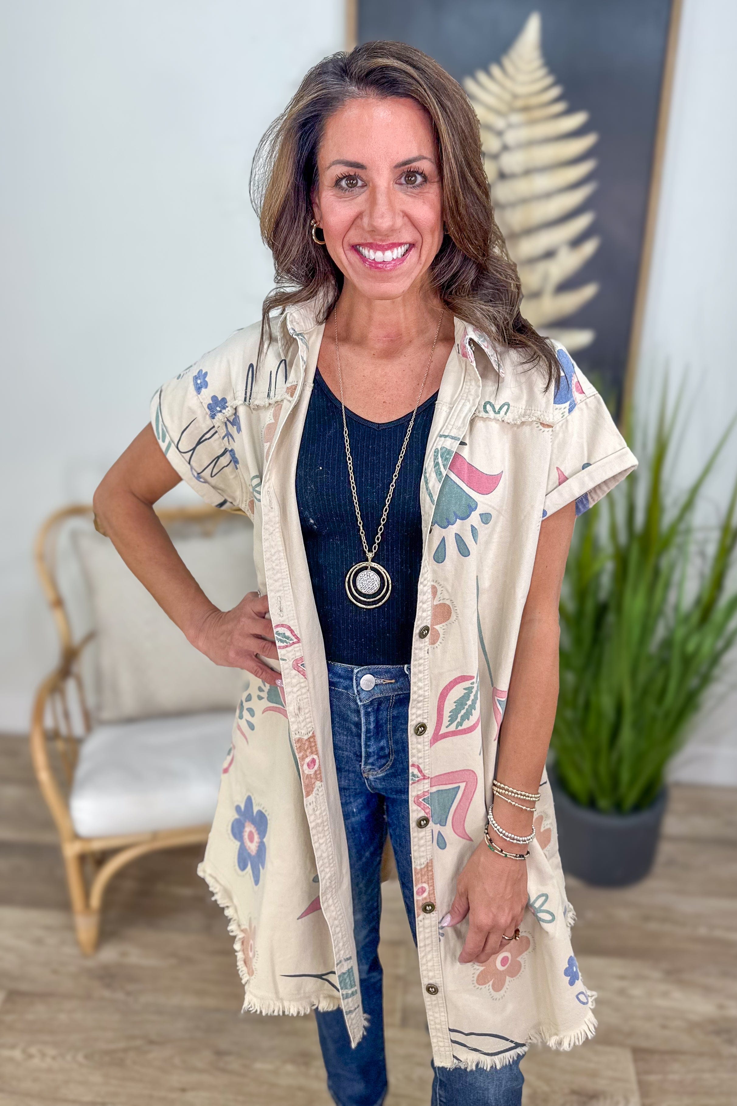 Khaki Twill Shirt Dress