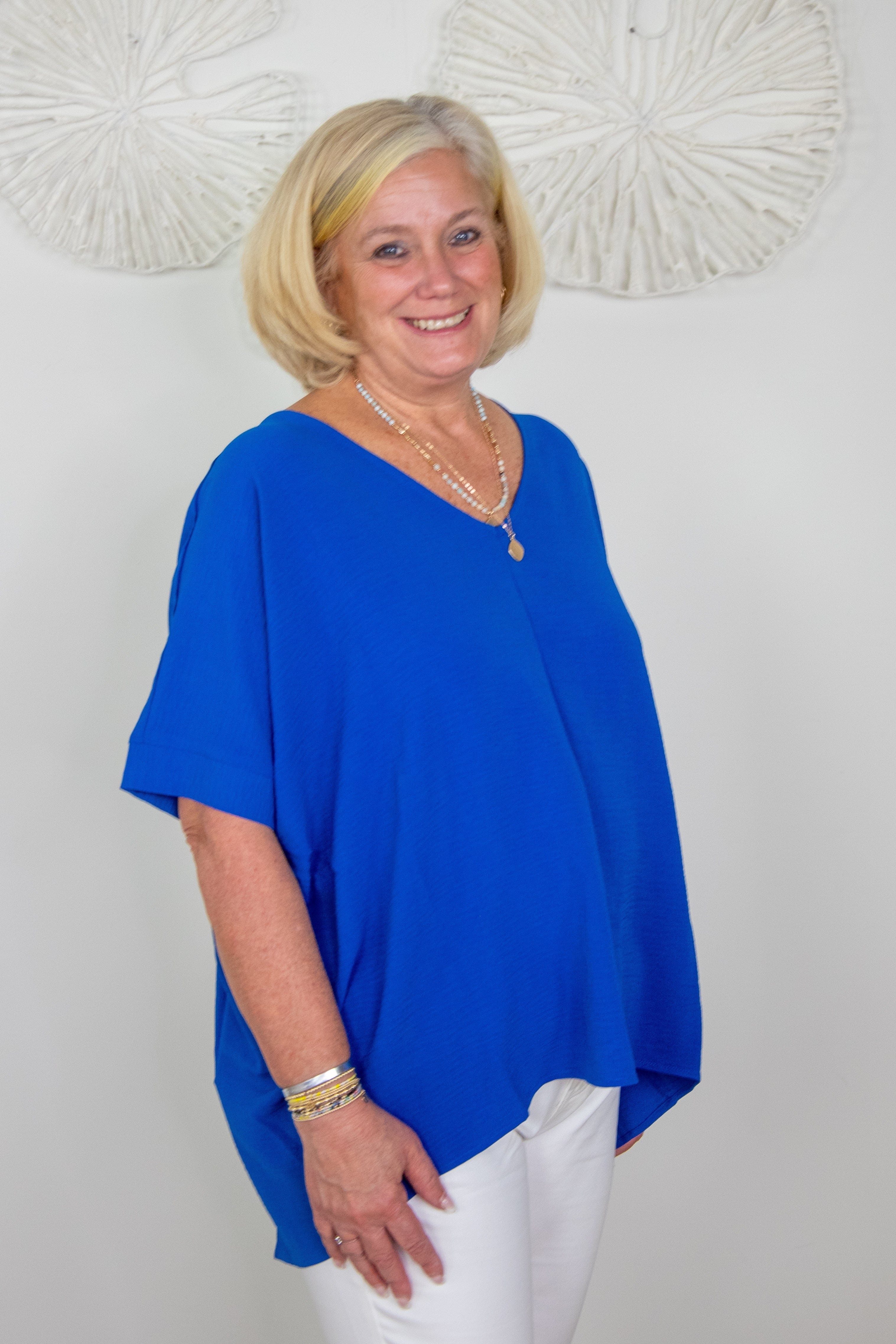Ocean Blue Breezy Blouse