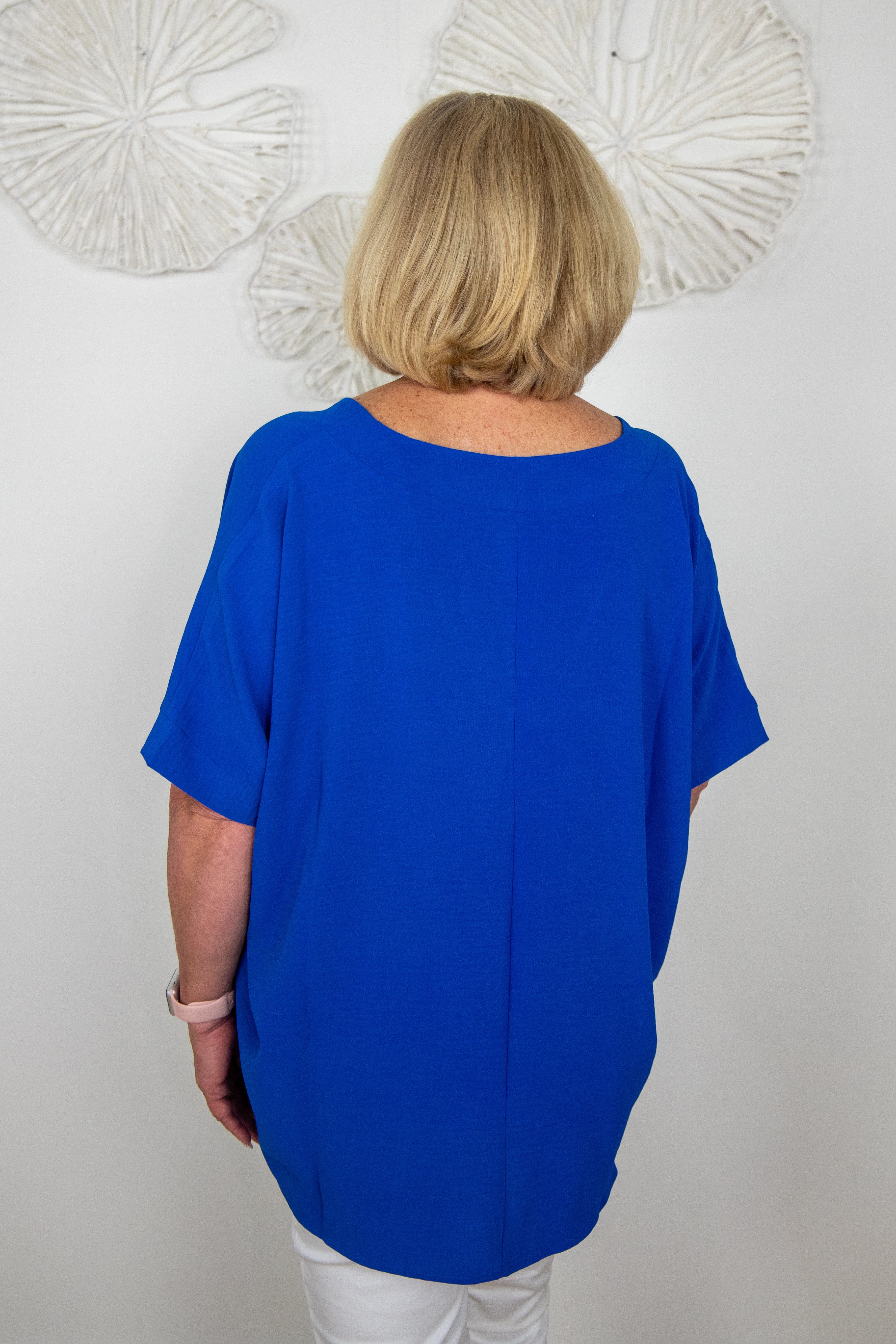Ocean Blue Breezy Blouse, back