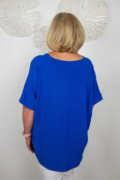 Ocean Blue Breezy Blouse, back