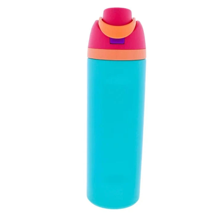 Blue Turquoise 24 Oz. Water Bottle With Straw Cap