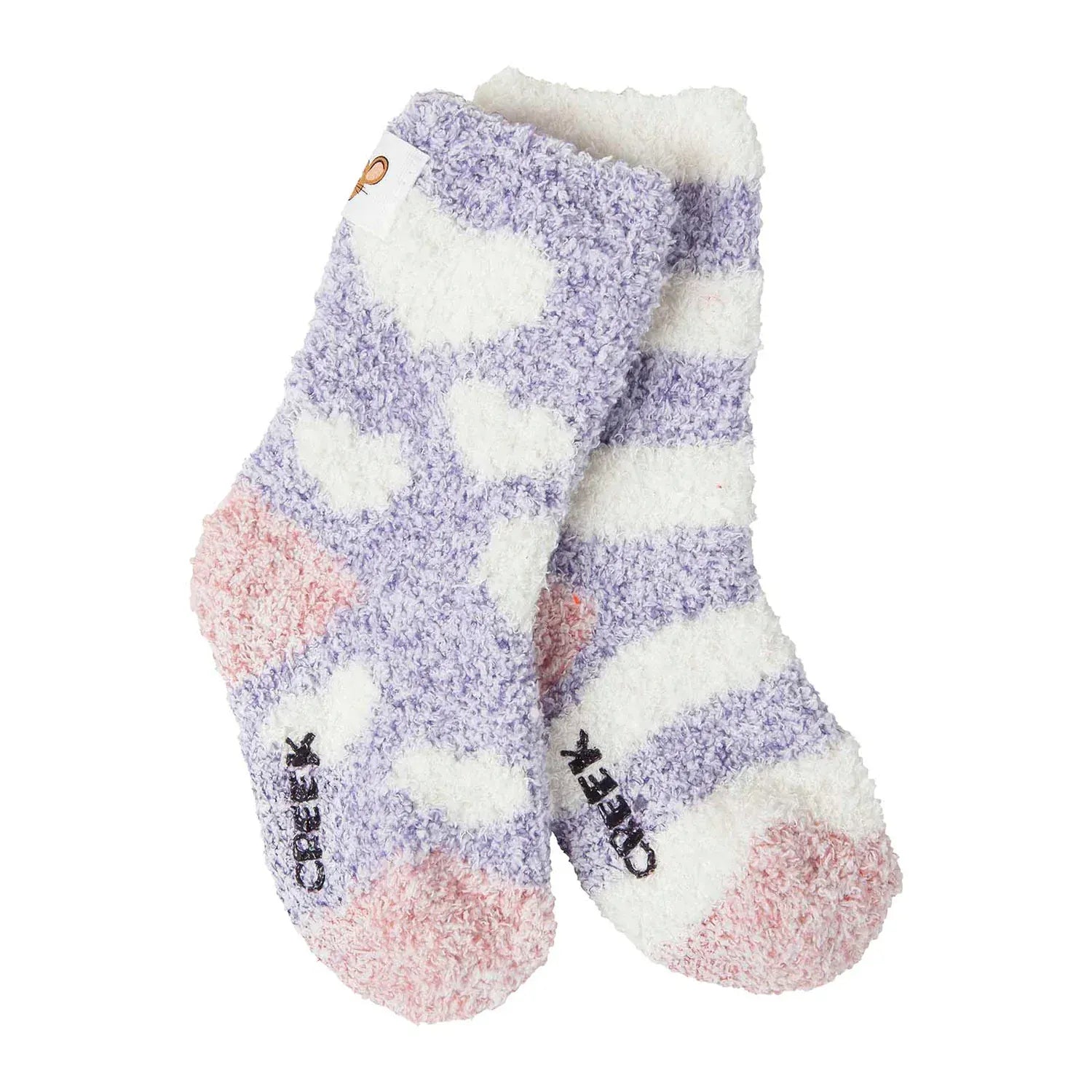 Mouse Creek Cozy w/Grippers 12-24M - Heart & Stripes
