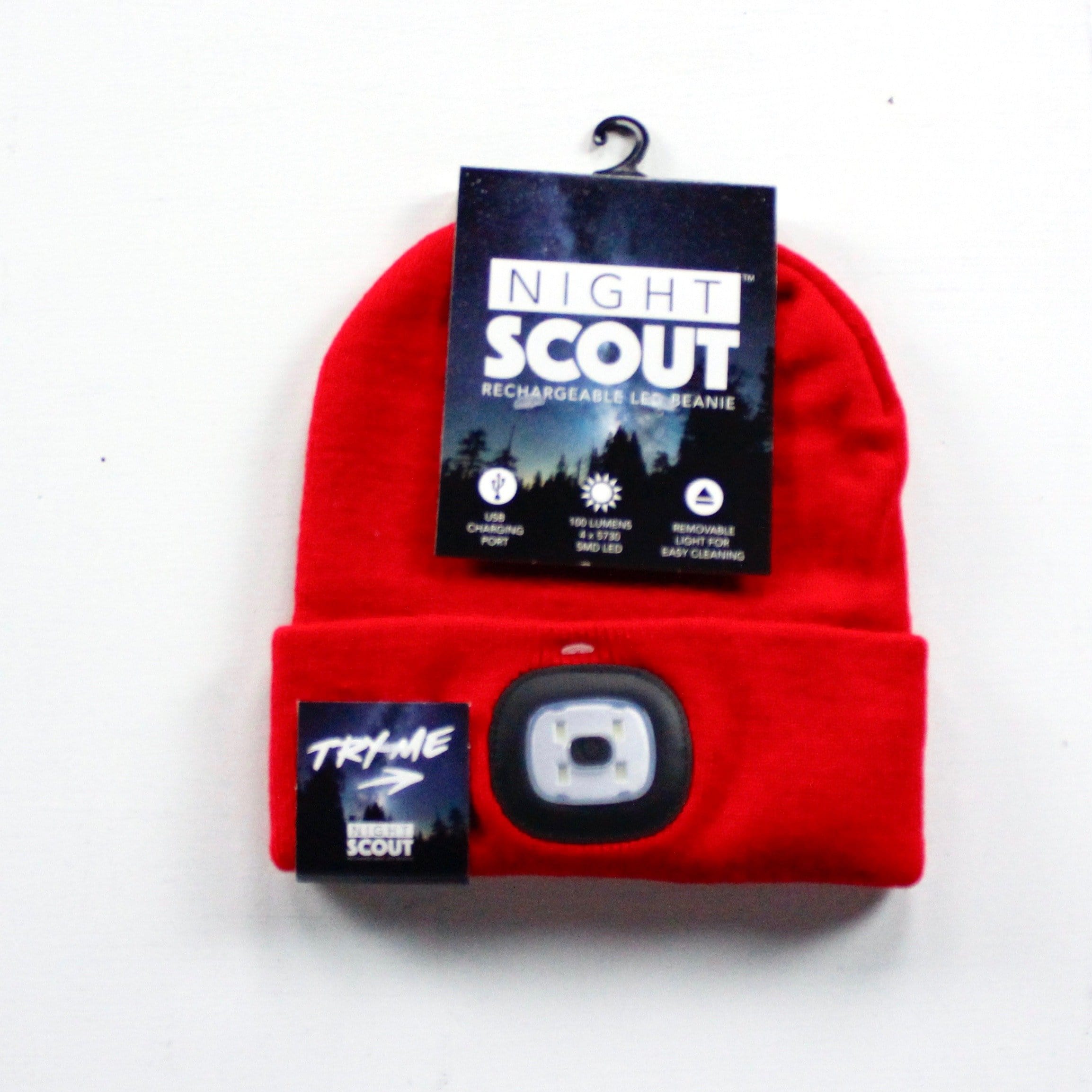 Red LED Light Up Beanie Hat