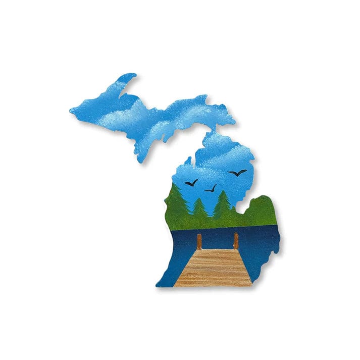Michigan Dock Scene Magnet