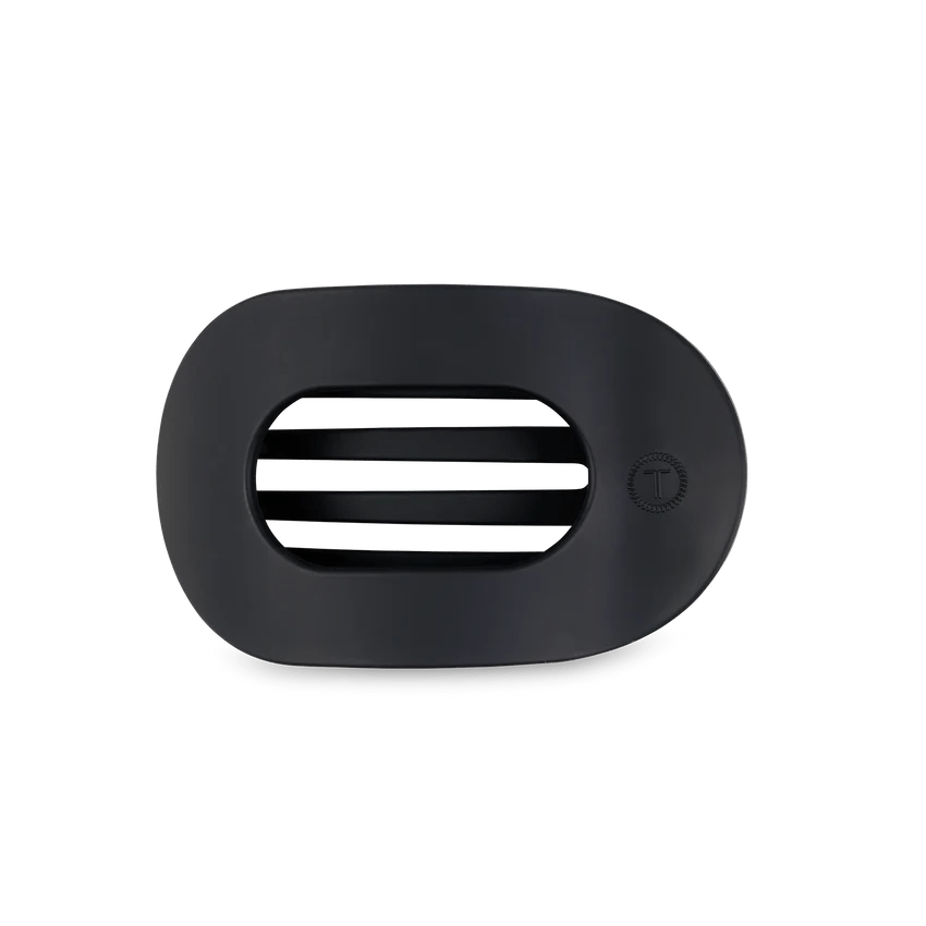 Midnight Matte Small Flat Round Hair Clip