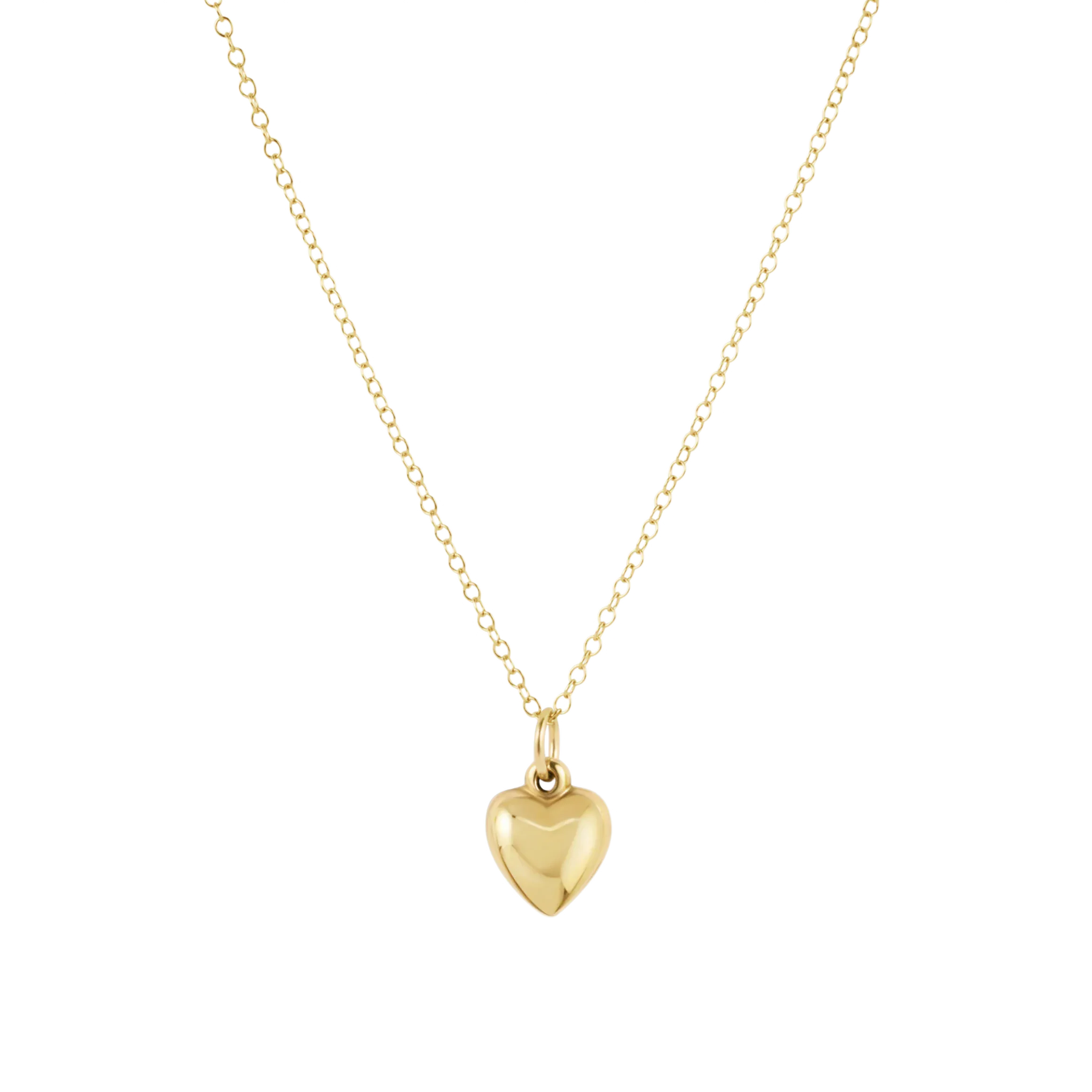 16" Necklace Gold - Love Plush Small Gold Charm