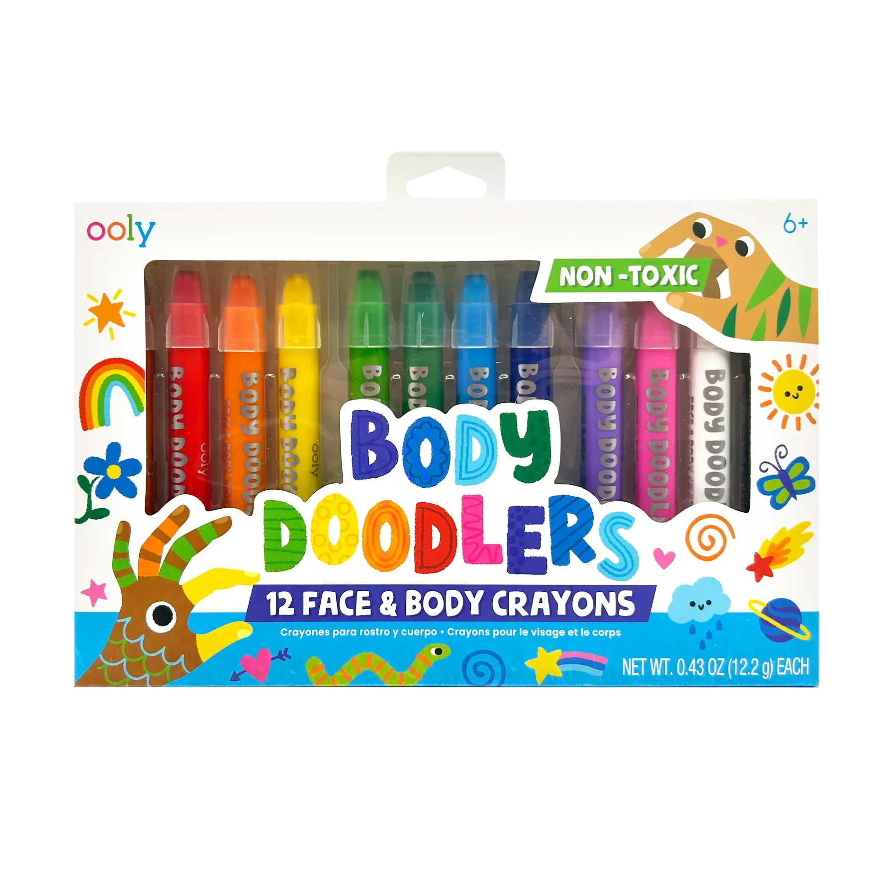Body Doodlers: Face & Body Crayons - Set of 12