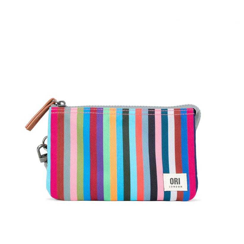 Carnaby Multi Stripe Medium w/Strap Recycled Canvas