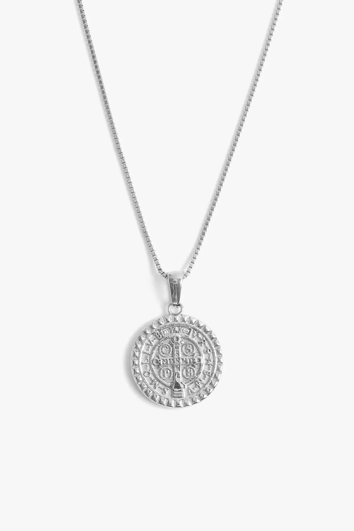 St Benedict Pendant - Silver