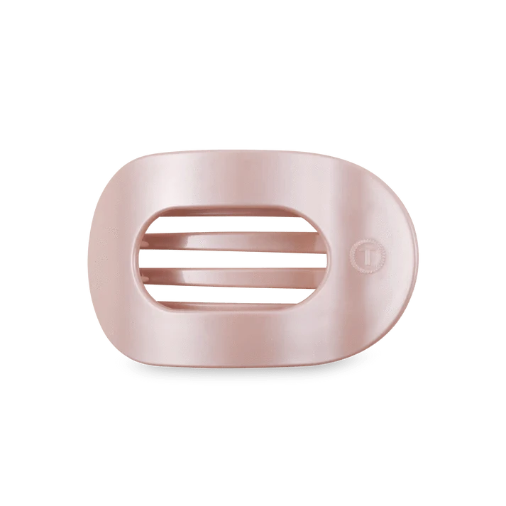 Pearly Pink Medium Flat Round Clip