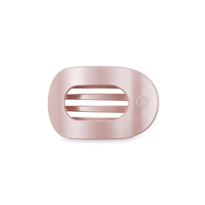 Pearly Pink Small Flat Round Clip