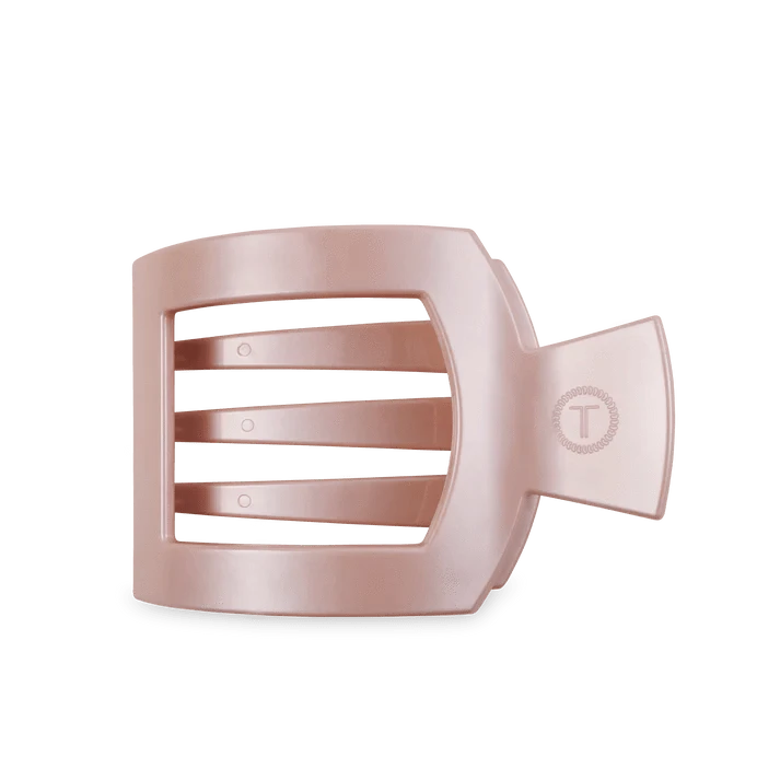 Pearly Pink Large Flat Square Clip